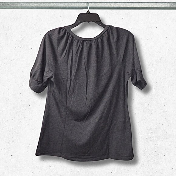 Old Navy Women’s V-Neck Tee Charcoal Gray Stylish Chic Clasic Basic Casual Soft - Picture 3 of 6